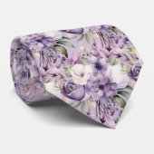 Elegante Paarse en witte Stropdassen (Opgerold)