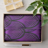 Elegante Paarse en zwarte Art Deco-bogen Tissuepapier (Geschenk)