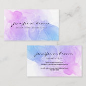 ELEGANTE paarse etherische oliën Visitekaartje (Voorkant / Achterkant)