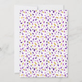 Elegante Paarse Faux Gold Ballonnen Verjaardag Kaart (Achterkant)