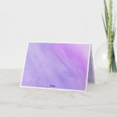 Elegante Paarse Floral Happy Birthday Kaart (Achterkant)