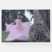 Elegante Paarse Floral Quinceañera Guest Book Gastenboek (Achterkant)