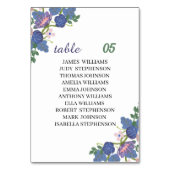 Elegante Paarse Flower Custom Wedding Kaart (Achterkant)