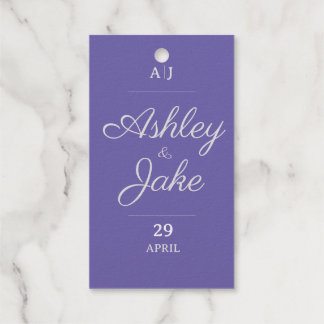 Elegante Paarse Folie Gift Label