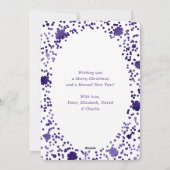 Elegante Paarse foto Snowflake Feestdagenkaart (Achterkant)