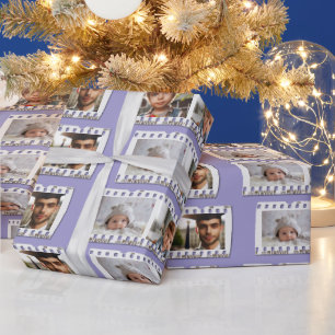 Elegante paarse fotonegatieven voor 16 foto's voor cadeaupapier