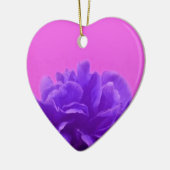 Elegante Paarse Framboos Bloem Keramisch Ornament (Links)