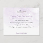 Elegante Paarse Gardeer Instructies voor Brood Bedankkaart (Voorkant)