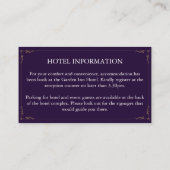 Elegante Paarse Geen Cadeaus Verjaardag Informatiekaartje (Achterkant)