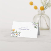 Elegante Paarse Gele Wildflower bruiloft Plaatskaartje (Achterkant)