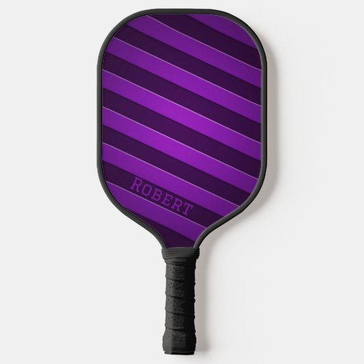 Elegante paarse gepersonaliseerde scriptnaam pickleball paddle (Achterkant)