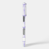 Elegante paarse gestreepte Coquette strikken met m Case-Mate iPhone Case (Achterkant / Rechts)