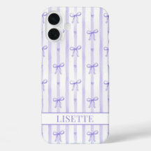 Elegante paarse gestreepte Coquette strikken met m