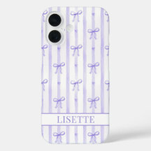 Elegante paarse gestreepte Coquette strikken met m