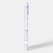 Elegante paarse gestreepte Coquette strikken met m Case-Mate iPhone Case (Achterkant / Rechts)