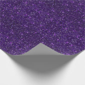 Elegante Paarse Glamour Glitter Cadeaupapier (Hoek)