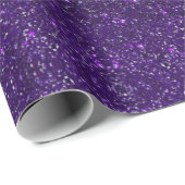 Elegante Paarse Glamour Glitter Cadeaupapier (Rol Hoek)