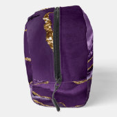 Elegante Paarse Glitter Agate Dopp Kit Toilettasje (Rechts)