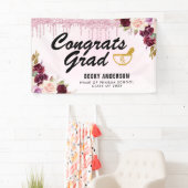 Elegante paarse glitter apotheek afstuderen banner (Insitu)