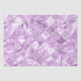 Elegante paarse glitter diamant roosterpatroon tissuepapier