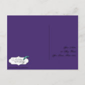 Elegante Paarse Gotische Nacht Posh RSVP Briefkaar Uitnodiging Briefkaart (Achterkant)