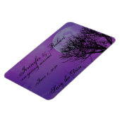 Elegante Paarse Gotische Posh Bruiloft Save the Da Magneet (Linkerzijde)