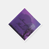 Elegante Paarse Gotische Posh bruiloft servet (Hoek)