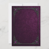 Elegante paarse gotische Save the date Aankondiging (Achterkant)