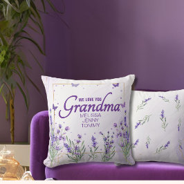 Elegante Paarse Goud Lavendel We Liefhebben Jou Om Kussen