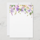 Elegante paarse gouden 50ste huwelijksuitnodiging kaart (Achterkant)