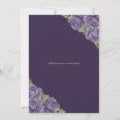 Elegante Paarse gouden bloemige foto herdenkingsdi Kaart (Achterkant)