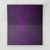 Elegante Paarse gouden bruiloft Edit Plaatskaartje (Binnenkant ongevouwen)