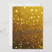 Elegante Paarse Gouden Glitter Trouwaankondiging Kaart (Achterkant)