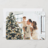 Elegante Paarse gouden sterren foto kerst Feestdagenkaart (Achterkant)