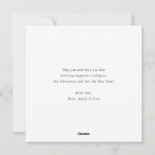 Elegante Paarse gouden vrolijke kerst Kaart (Achterkant)