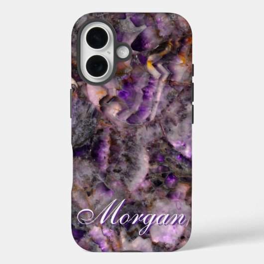 Elegante paarse graniet paarse stenen paarse marme Case-Mate iPhone case (Achterkant)