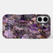 Elegante paarse graniet paarse stenen paarse marme Case-Mate iPhone case (Achterkant (horizontaal))