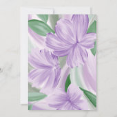 Elegante Paarse Green Silver Floral Glitter bruilo Kaart (Achterkant)