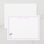Elegante Paarse Groene Personalized  Notitiekaartje (Voorkant / Achterkant)