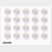Elegante Paarse holografische dank u Ronde Sticker (Vel)