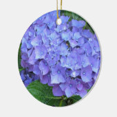 Elegante Paarse Hortensia's Keramisch Ornament (Links)