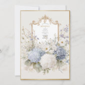 Elegante Paarse Hortensia's Vintage Bruiloft Kaart (Voorkant)