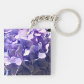 Elegante Paarse Hydrangea paarse bloemen beste Tan Sleutelhanger (Achterkant)