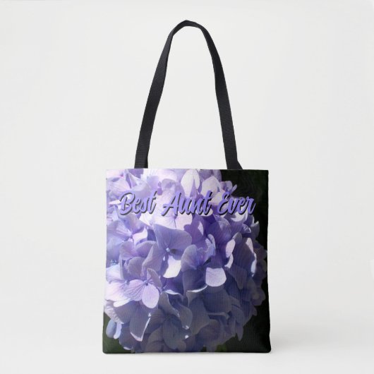 Elegante Paarse Hydrangea paarse bloemen beste Tan Tote Bag (Voorkant)