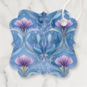 Elegante Paarse Initialen Bedankjes Labels (Achterkant)