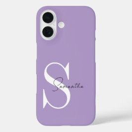 Elegante Paarse iPhone-hoes met gepersonaliseerde iPhone 16 Hoesje