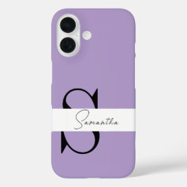 Elegante Paarse iPhone-hoes met gepersonaliseerde iPhone 16 Hoesje