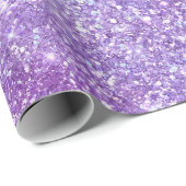 Elegante Paarse Iridiserende Gradiënt Glitters Cadeaupapier (Rol Hoek)