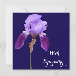 Elegante paarse iris bloem fine art lila sympathie kaart
