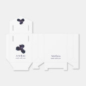 Elegante Paarse Iris Bloemist Branding Bedankdoosjes (Uitgevouwen)